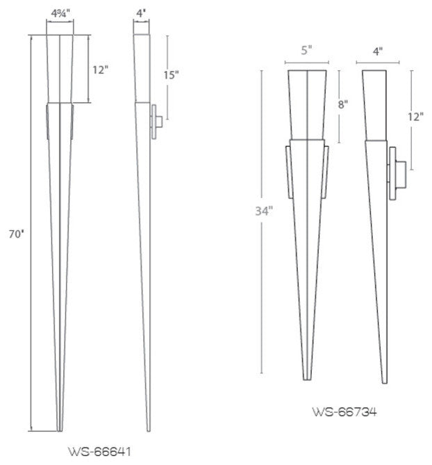 Modern Forms Elessar LED Wall Sconce WS-66734-PN