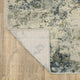 Bastian Distressed Abstract Beige/ Teal Indoor Area Rug, Beige, 1'10"x7'3"