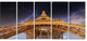 "Storm Above Paris Eiffel Tower in Paris" Cityscape Wall Art, 60"x28", 5-Panels