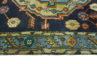 Fine Vintage Distressed Julieth Navy/Grey-Blue Runner, 3'3 x 10'3