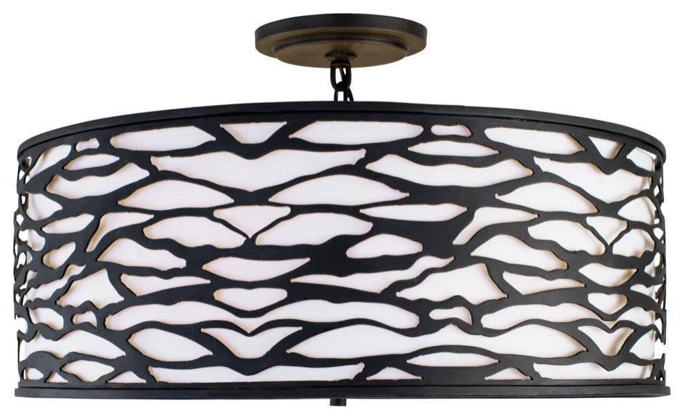 Kato 5-Lt Convertible Semi-Flush/Pendant - Carbon
