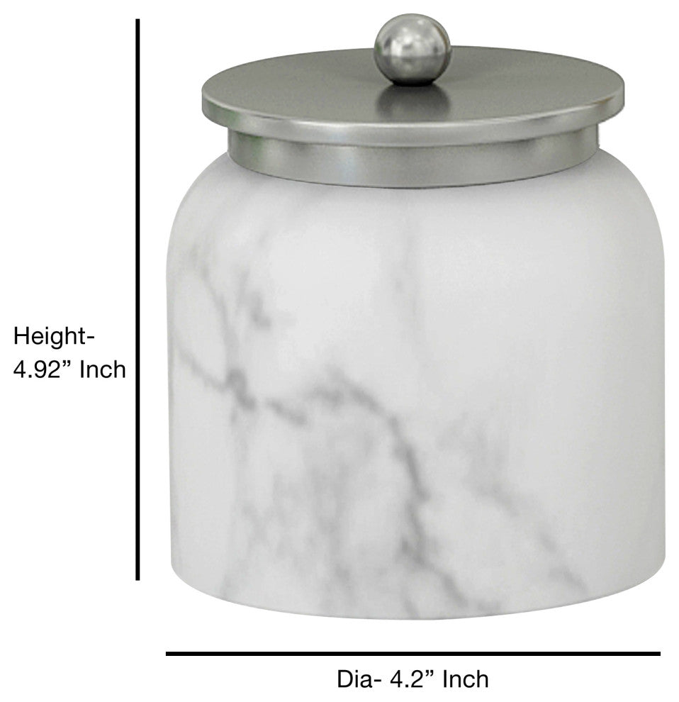 nu steel Misty Silver Collection Cotton Container