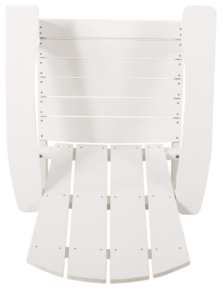 Anastasija Outdoor Faux Wood Adirondack Chair, White