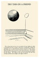 "Try This on a Friend - Bowling Ball versus Egg" Print by Retromagic, 31"x46"