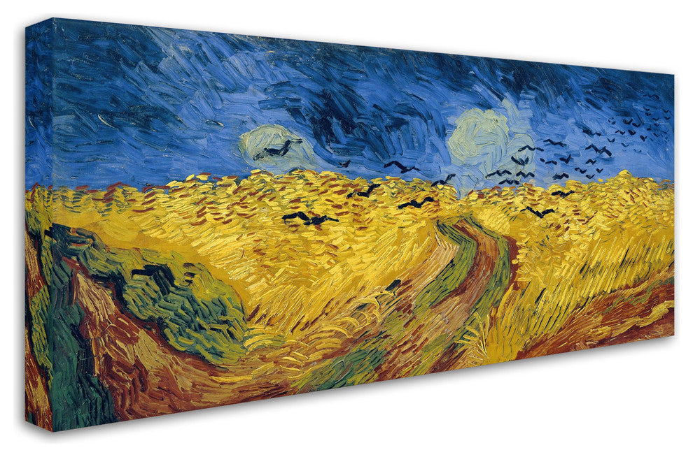 Vincent van Gogh ''Wheatfield with Crows'' Canvas Art, 24x12