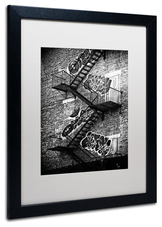 Philippe Hugonnard 'NYC Fire Escape', Black Frame, White Mat, 20x16