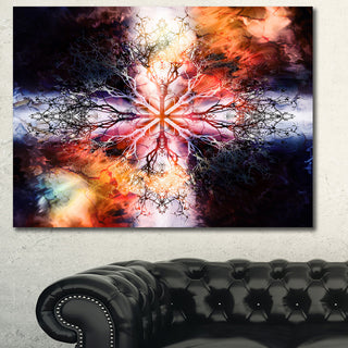 Mandala with Tree Pattern, Oversized Abstract Canvas Art Print, 60x40