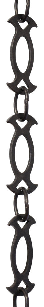 Brass Designer Chandelier Chain, 3', Oil Bronzed Black, W40