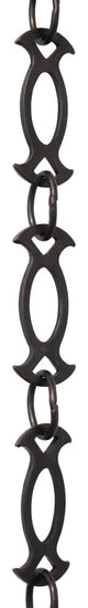 Brass Designer Chandelier Chain, 3', Oil Bronzed Black, W40