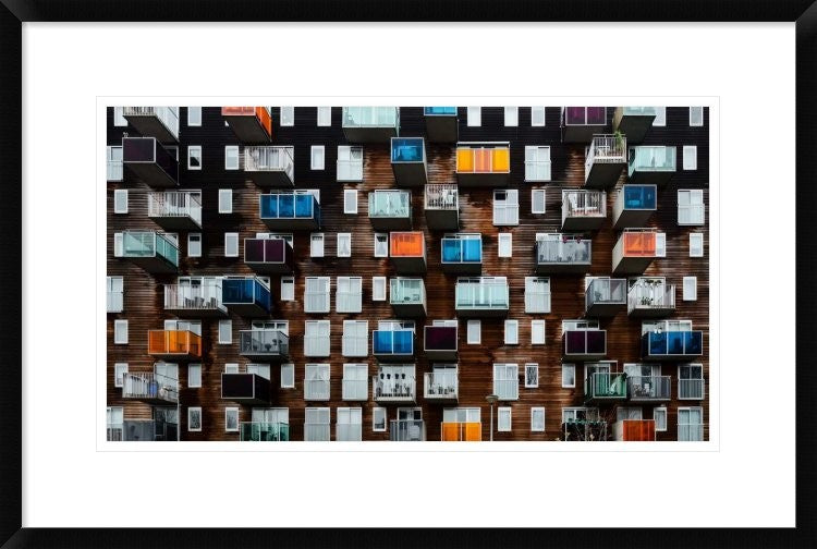 "Balconia" Framed Digital Print by Pixxelpark, 30"x20"