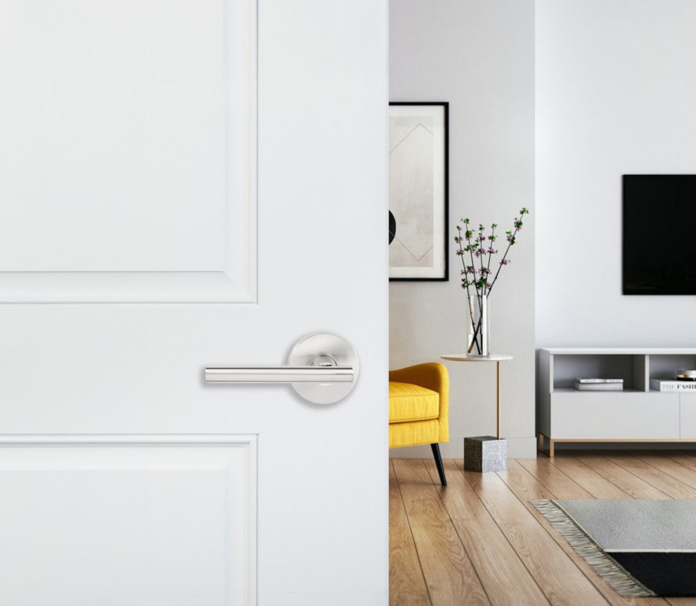 Delaney Hardware Cira Series Passage Set in Satin Nickel, Satin Nickel, Passage Lever