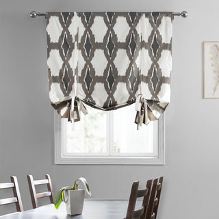 Sorong Printed Cotton Tie-Up Window Shade Single Panel, 42W x 63L