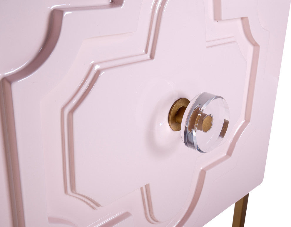 Anna Pink Lacquer Side Table
