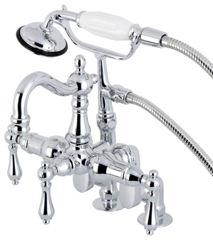 CC6014T1 Clawfoot Tub Faucet With Hand Shower, Polished Chrome