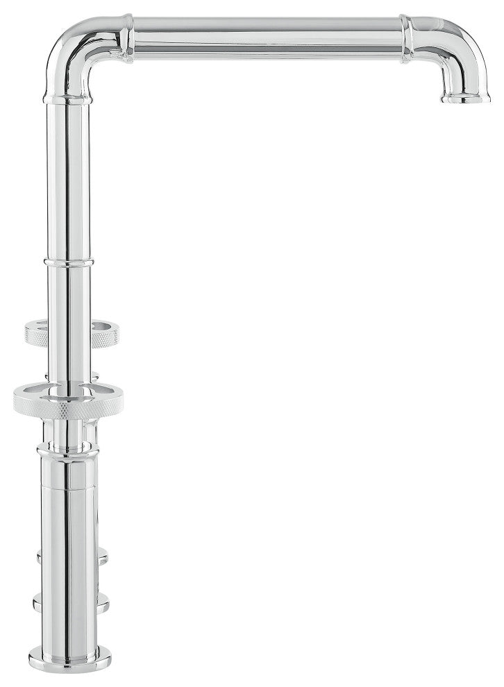 Avallon Pro Widespread Kitchen Faucet With Side Sprayer, Chrome