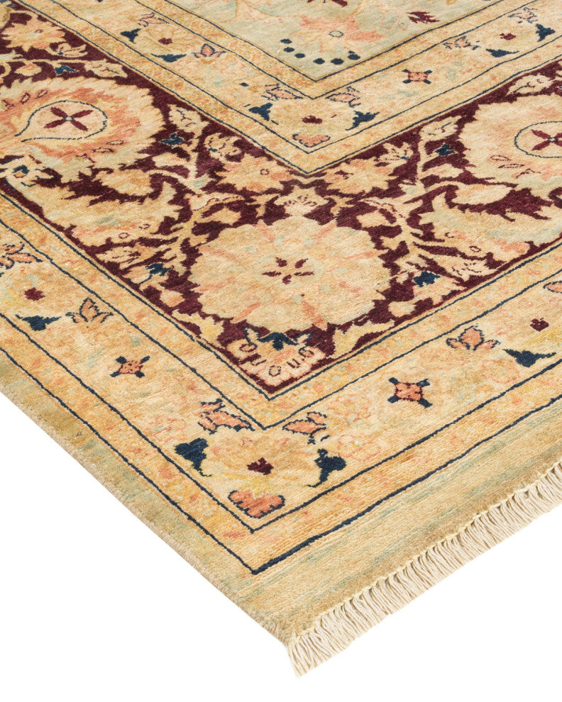 Olivia, One-of-a-Kind Hand-Knotted Area Rug Green, 8'0"x10'1"