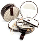 Two-Tone Brown Leather and Cloth Jewelry Box