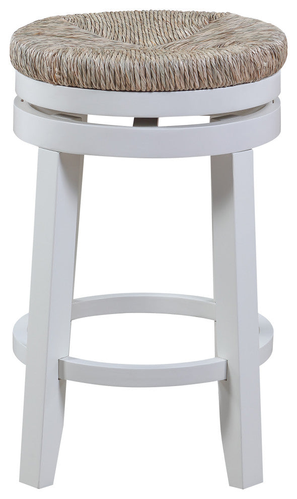 2-Pack 26" Swivel Counter Stool, White Frame