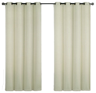 Chevron Embroidered Grommet Panel, 2PC, Sage, 55"x90"