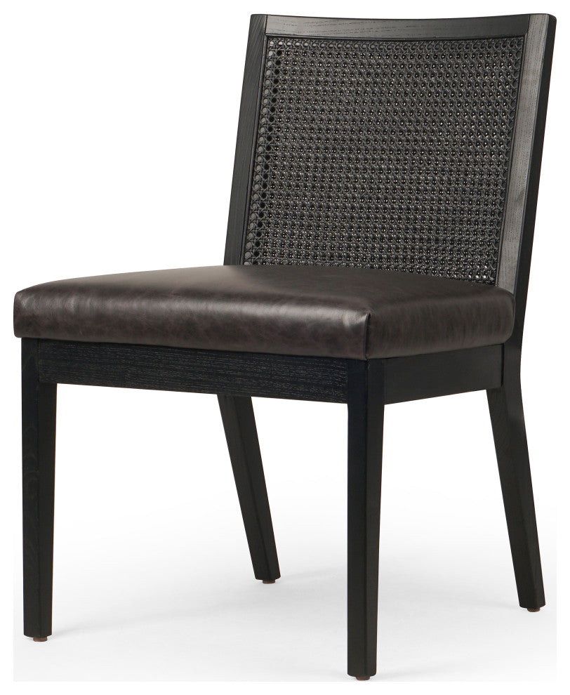 Antonia Armless Dining Chair-Black