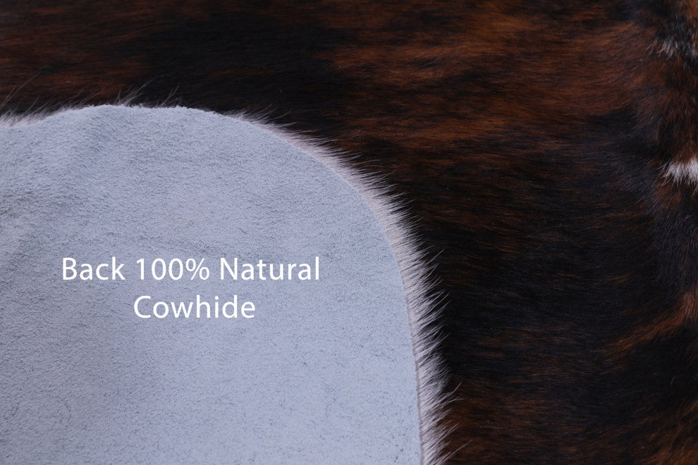 6' 0" X 4' 6" Tricolor Natural Cowhide Rug C1897