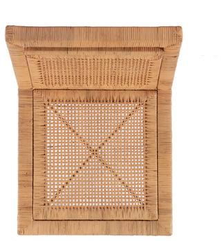 Brielle 24 in. Seat Height Rattan Woven Counter Stool With Back