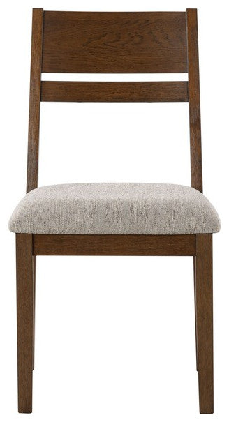 Safavieh Couture Bellalexa Wood Dining Chair, Medium Oak/Light Grey