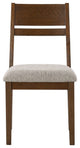 Safavieh Couture Bellalexa Wood Dining Chair, Medium Oak/Light Grey