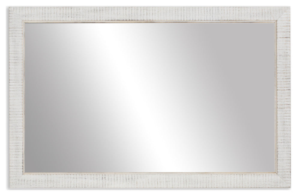 Huntington Framed Wall Mirror, White, 34"x44"