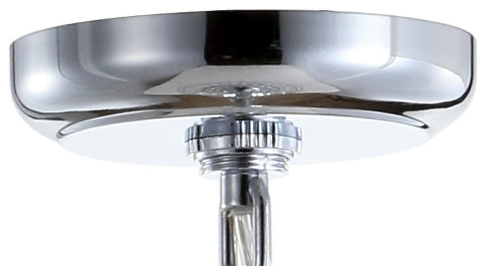 Juliette 12" Crystal, Metal LED Chandelier Pendant, Chrome