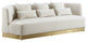 Marquis Velvet Upholstered Set, Cream, Sofa