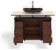 Woodard Bathroom Vanity, Single Sink, 48", Brown, Freestanding