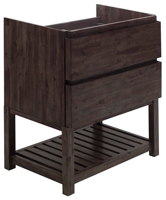 Formosa Floor Standing Open Bottom Double Sink Modern Bathroom Cabinet, 82"
