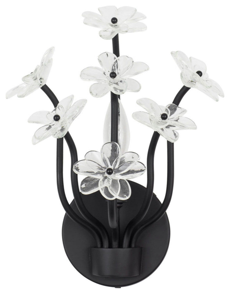 Wildflower 1-Lt Sconce - Matte Black