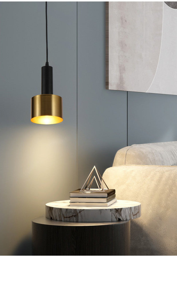 Modern Mini Pendant Light Island torch hanging light with Gold and Black finish
