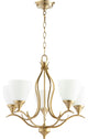 Fall Flora 5-Light Chandelier, Aged Brass