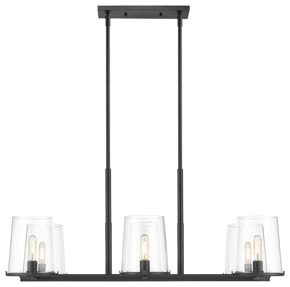 Z-LITE 3032-6L-MB 6 Light Chandelier, Matte Black