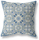 20 Gray Indigo Paisley Indoor Outdoor Throw Pillow