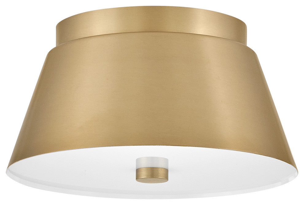 Lark Tess Small Flush Mount, Lacquered Brass