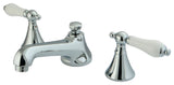 Widespread Bathroom Faucet, Brass Pop-Up, Polished Chrome