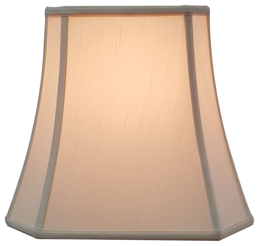 Royal Designs Square Cut Corner Basic Lampshade, Antique Gold, White, 9.5x15x13