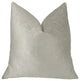 White Dove White Artificial Leather Luxury Throw Pillow, 20"x20"
