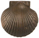 Sea Scallop Door Knocker, Oiled Bronze, Premium Size