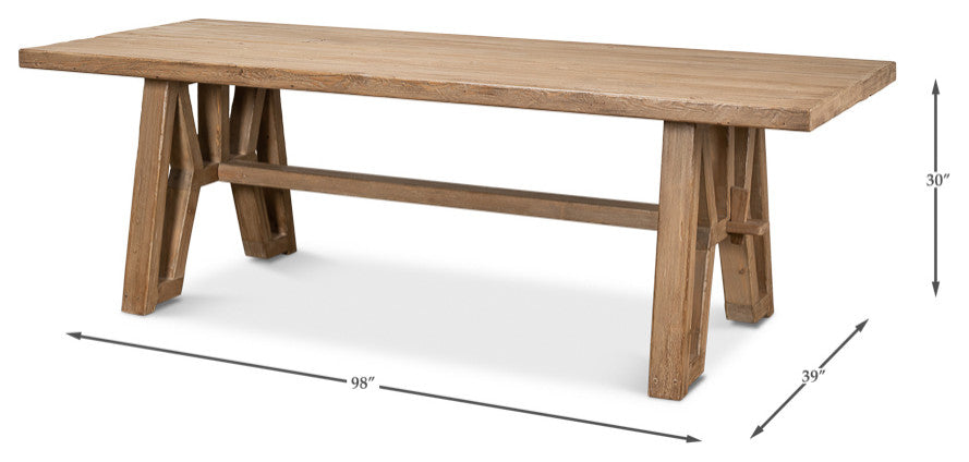Industrial Reclaimed Wood Farm Table