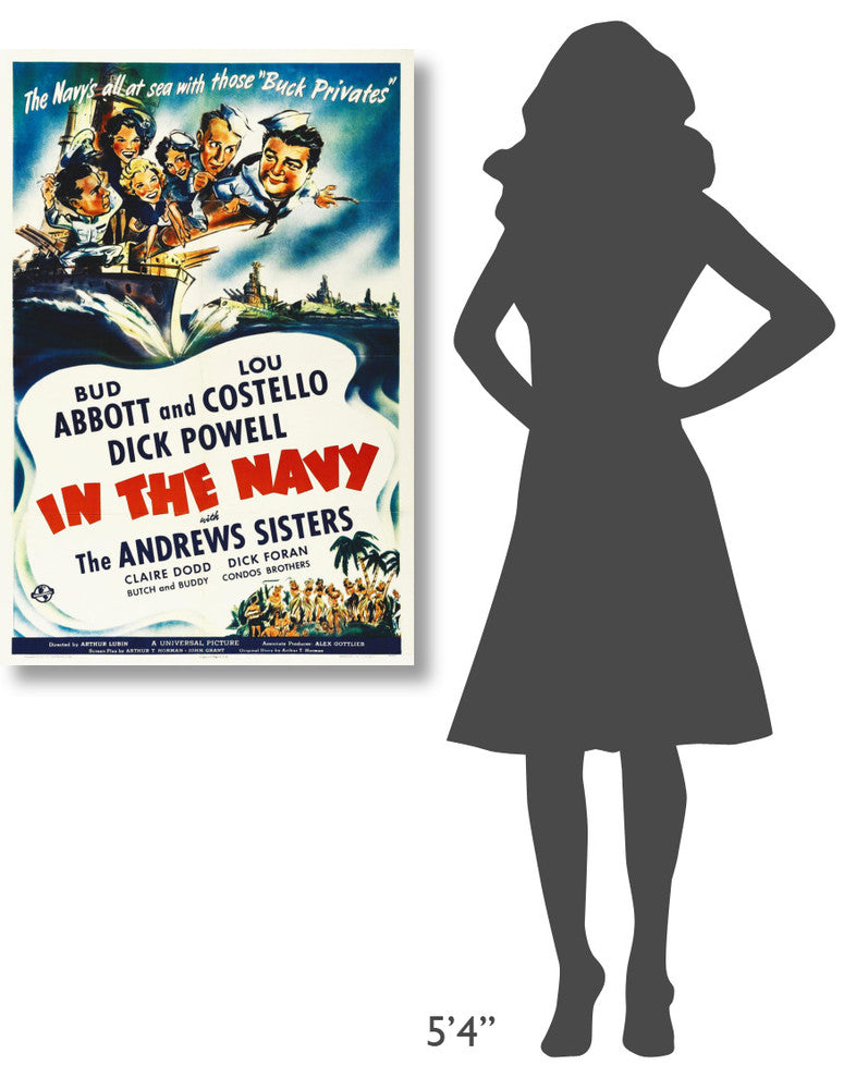 "Abbott & Costello - In The Navy" Canvas by Hollywood Photo Archive, 27x40"