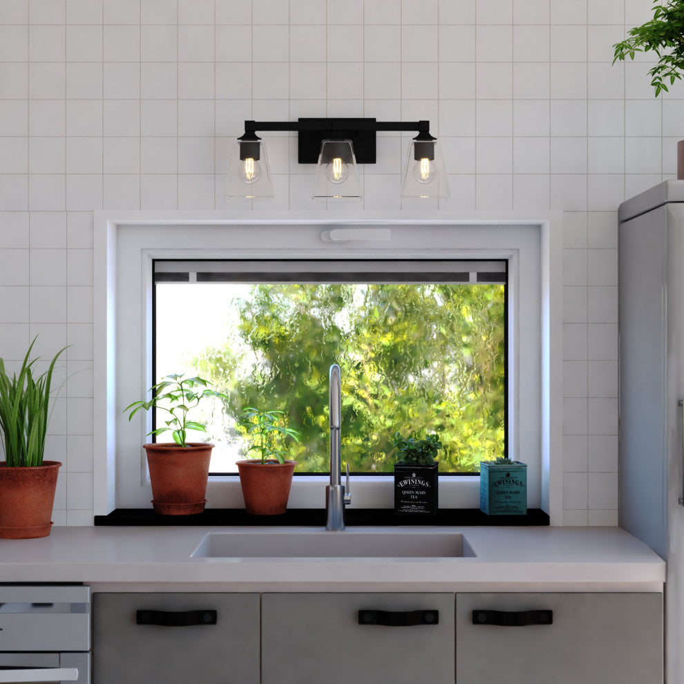 Vaxcel Lighting W0495 Wallingford 3 Light 23"W Vanity Light - Matte Black