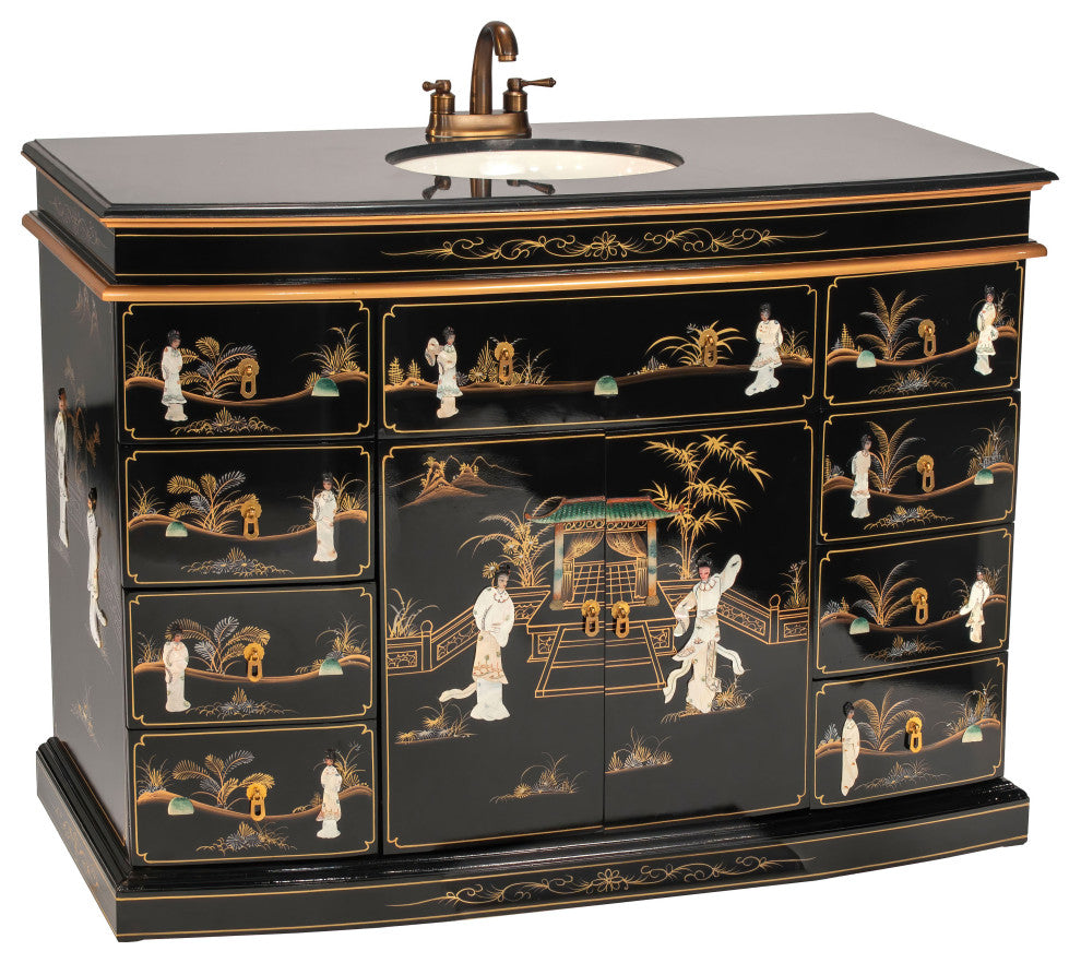 Black Lacquer Vanity Royal Ladies