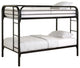 Twin Over Twin Bunk Bed, Black