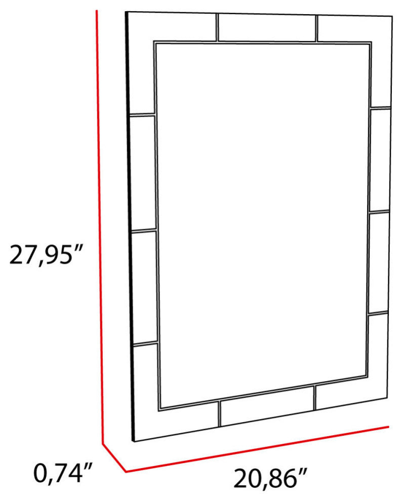 Oahu Framed Rectangular Mirror