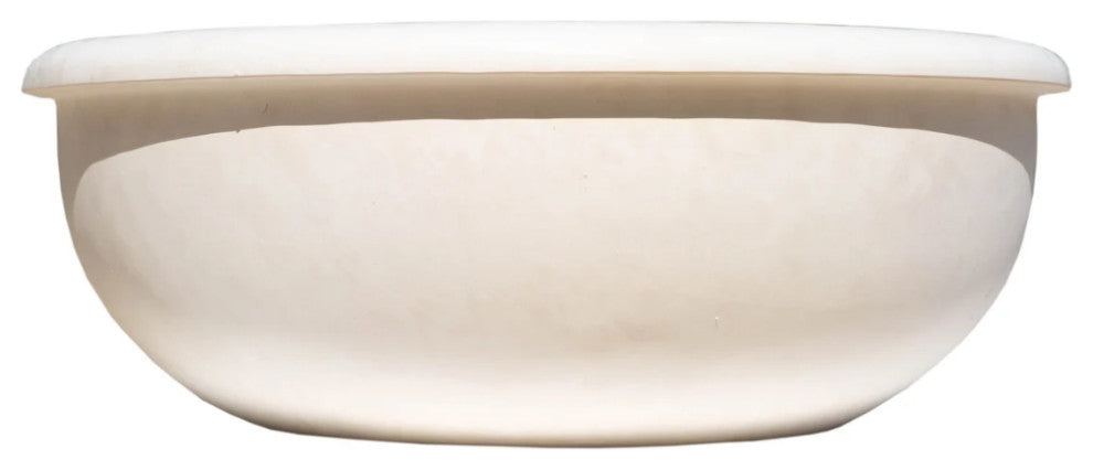 Natural Stone Classic Limestone Vessel Sink (D)16" (H)6"